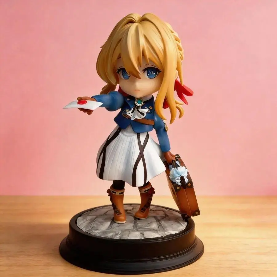 Violet Evergarden Art Toy, 17cm Highly Detailed Anime Vinyl Figure for Office Desk Decoration, Collectible Great Gift for Anime Enthusiasts