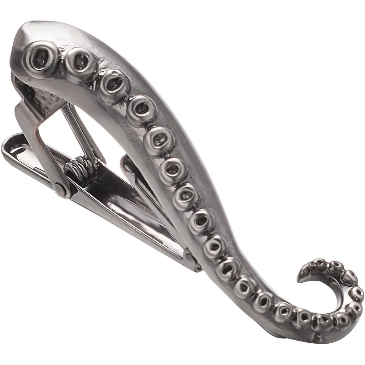 Grey Octopus Tie Clips For Men Ocean Tie Tack Jewelry Accessories |   tie clips for men unique fun tie bar clip unique