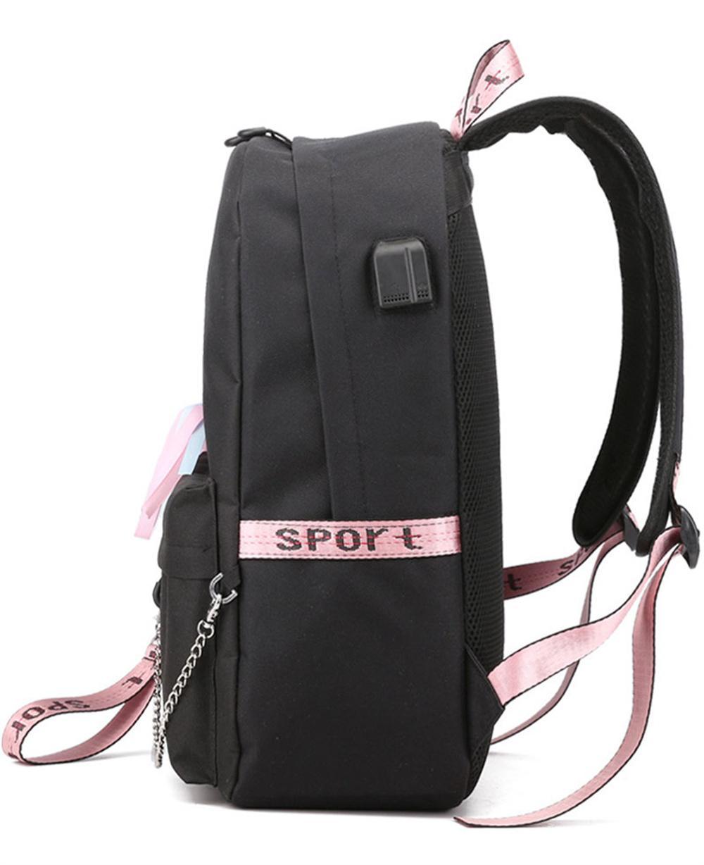 My Hero Academia Anime Women's Backpack Usb Port Ladies Travel Backpack Shoulder Bag Katsuki Bakugo Anime Trend Laptop Backpack