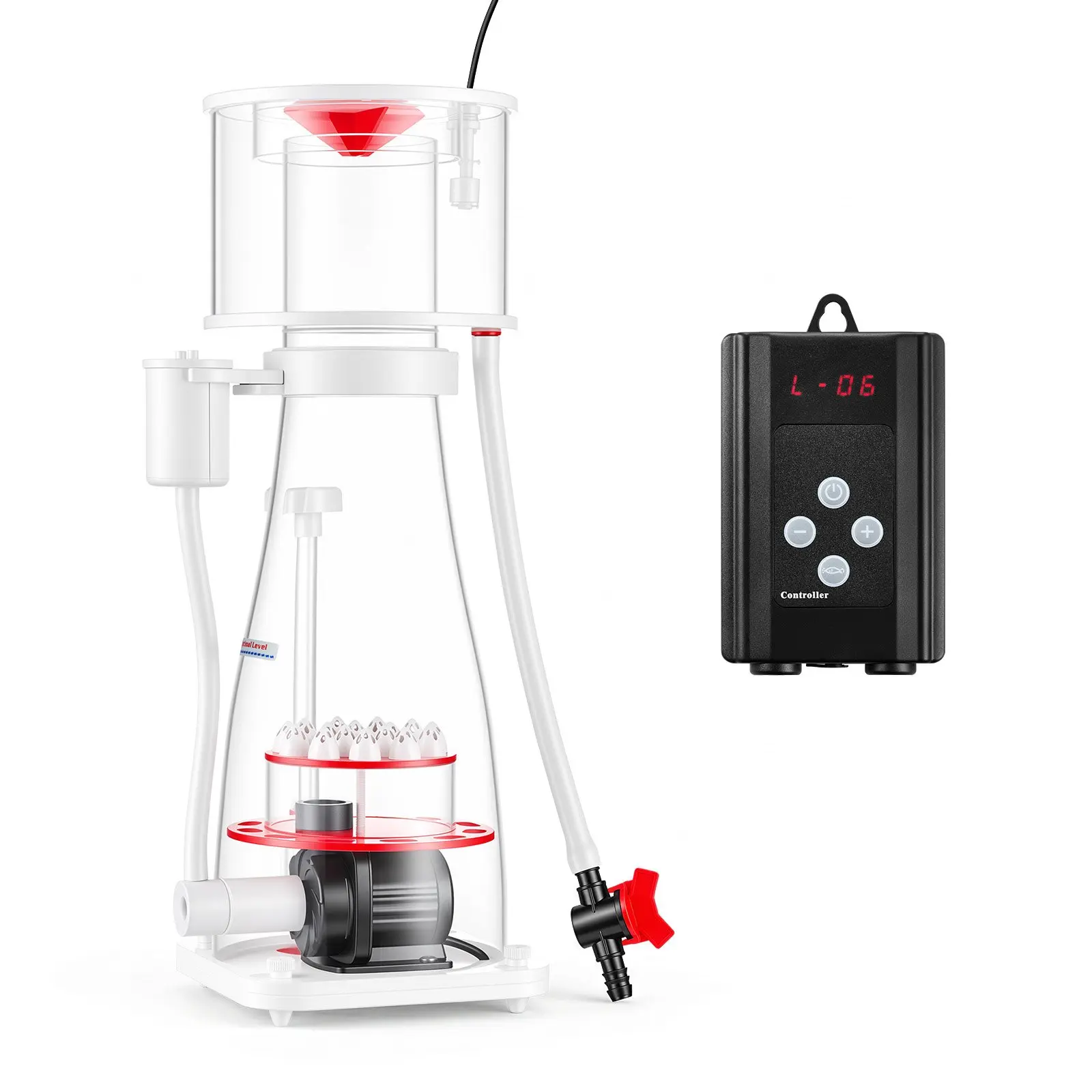 VEVOR Protein Skimmer for 132-264 Gal Saltwater Aquariums In Sump with Pump, Protein Skimmer with DC Pinwheel Pump, Adjustable Control, for 132-264 Gal Saltwater Aquarium Reef Tank, In Sump Use Only