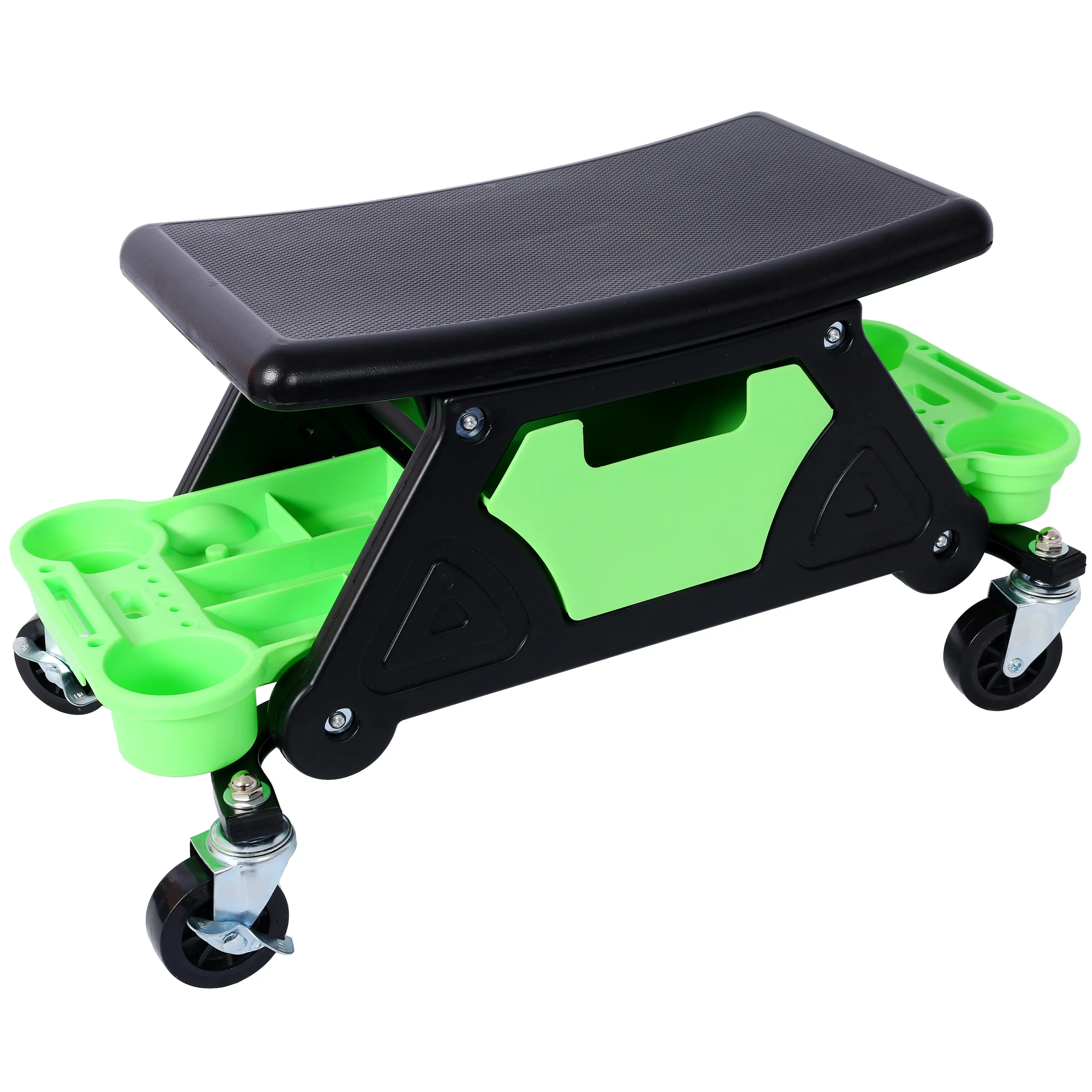 ARCH Heavy Duty Rolling Mechanic Stool with 300 LBS Capacity, Garage Seat with Three Slide Out Tool Trays and Drawer, Automotive Auto Repair Creeper Chair, Gift for Men, Black, Home Furniture and Household Product Search Terms for US Online Shopping
