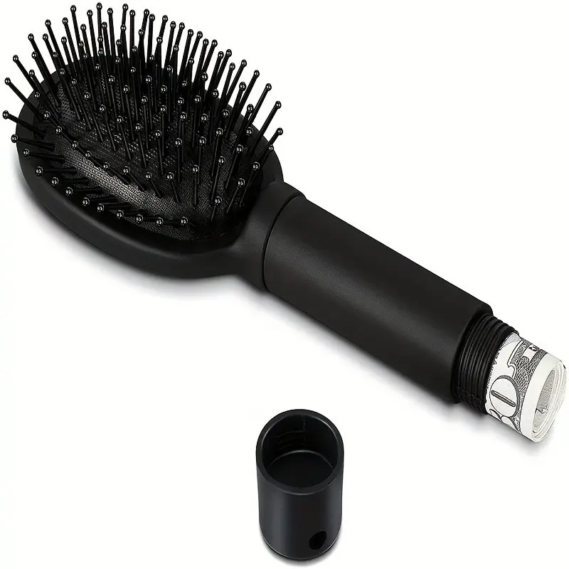 Diversion Safe hair brush Hidden Storage Box, Portable Home Organizer, Fun Insurance Chest, Money Hidden Combs, Household Convenient Storeroom, Travel Hairbrush