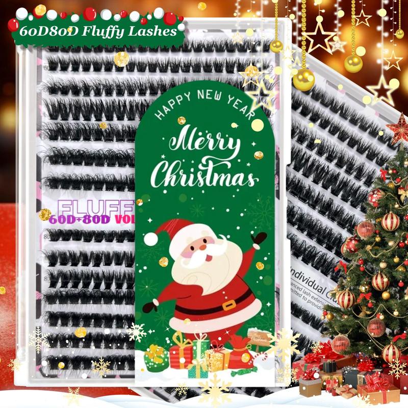 Eyelash Extension Kit, 1 Box Individual Lashes Clusters Diy Lash Extensions Kit & Lash Glue & Tweezers, Eyelash Bonding Tools, Eye Makeup Products for Women & Girls, Wispy Eyelash Clusters, Eyelashes Extension Kit