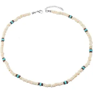 Shell Necklace for Men Surfer Seashell Chokers Beach Necklace for Women Summer Beaded Necklace Jewelry