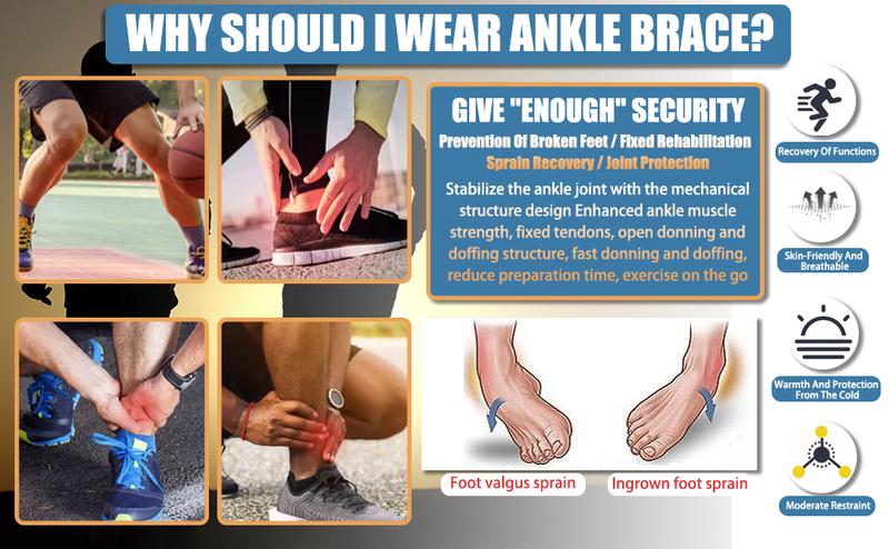 UGEM Copper Ankle Brace, Copper Infused Ankle Support Compression Sleeve for Men & Women, for Foot Pain Relief, Sprained Recovery, Achilles Tendonitis, Daytime or Night Use(L)