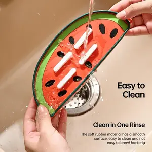 2pcs Watermelon Pot Lid Mats, Watermelon Pattern Heat Insulation Pads, Pot Lid Storage Rack, Pot Lid Holder, Countertop Draining Heat Insulation Pad, Cutting Board Placement Mat