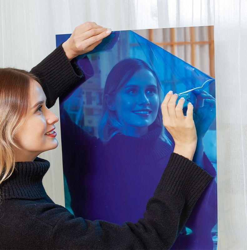 Cuttable Soft Glass Mirror Sticker, Self-Adhesive Full-Length Dressing Mirror Wall Sticker, Reflective Bedroom Wall Film