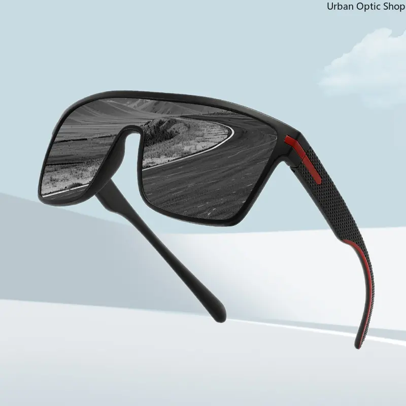 XUH Polarized Sunglasses, Unisex Lightweight Nylon Wraparound Sport Frame with UV400 Anti-Glare Mirror Lens for Cycling & Driving, Lightweight Sport Shades, Men's Sunglasses Polarized, Uv400 Rated, Anti-Drift Men's Sunglasses