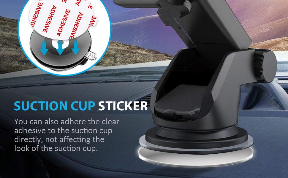 THE WELL KEPT 6 Pcs Clear Adhesive Replacement for Suction Cup Dashboard Phone Mount - Easy to Use, High Bond, Peels Off Without Leaving Residue THE WELL KEPT 6 Pcs Clear Adhesive Replacement for Suction Cup Dashboard Phone Mount - Easy to Use, High Bond, Peels Off Without Leaving Residue