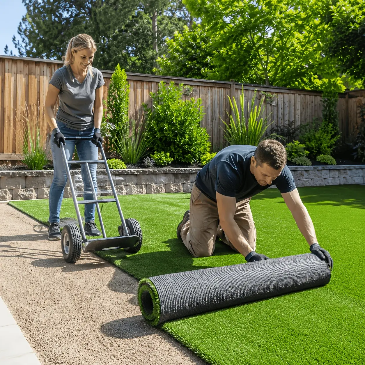 Outdoor Artificial Grass Mat, Thick Synthetic Turf, Versatile, Soft Comfortable, Non-Slip Backing, Ideal for Balconies, Patios, Gardens