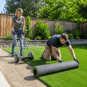 Outdoor Artificial Grass Mat, Thick Synthetic Turf, Versatile, Soft Comfortable, Non-Slip Backing, Ideal for Balconies, Patios, Gardens