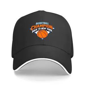 Big Apple Back To New York Basketball Champion Triangle Graphic Black White Trim Baseball Cap| NYC Hoops Game Day Retro Dad Hat summerwins