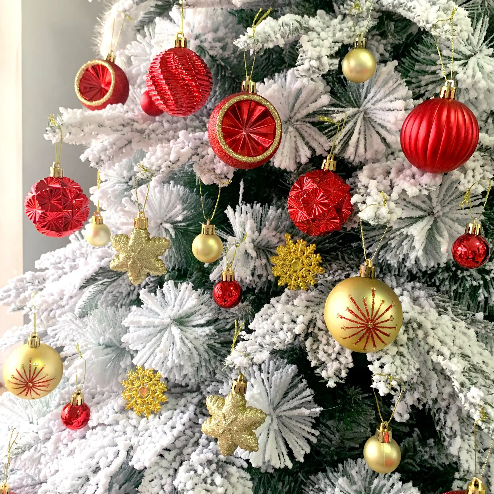 Christmas Electroplated Light Ball Set, Plastic Balls, Unique Painted Christmas Ornaments, Tree Hanging Decorations, Festive Holiday Decor