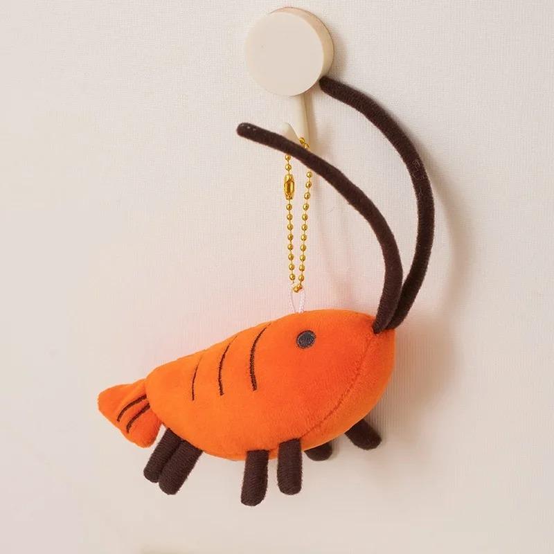 Kawaii Simulation Lobster Plush Keychain Mini Stuffed Toy Pendant Gift