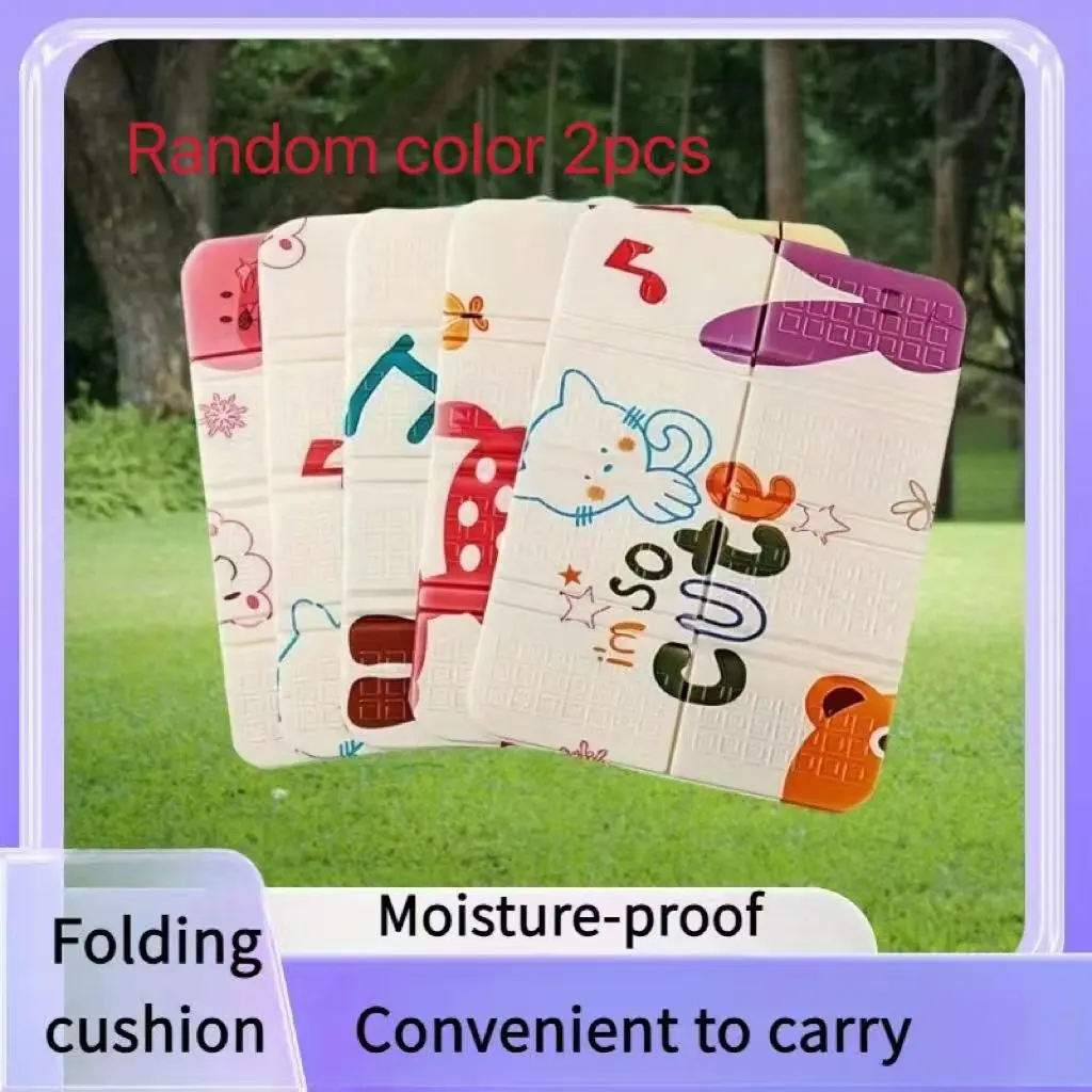 2-Pack Foldable Cushions, Waterproof Outdoor Travel Mat, Portable Cool Pad, Foam Seat Pad, Camping Ground Pad, Lightweight & Durable
