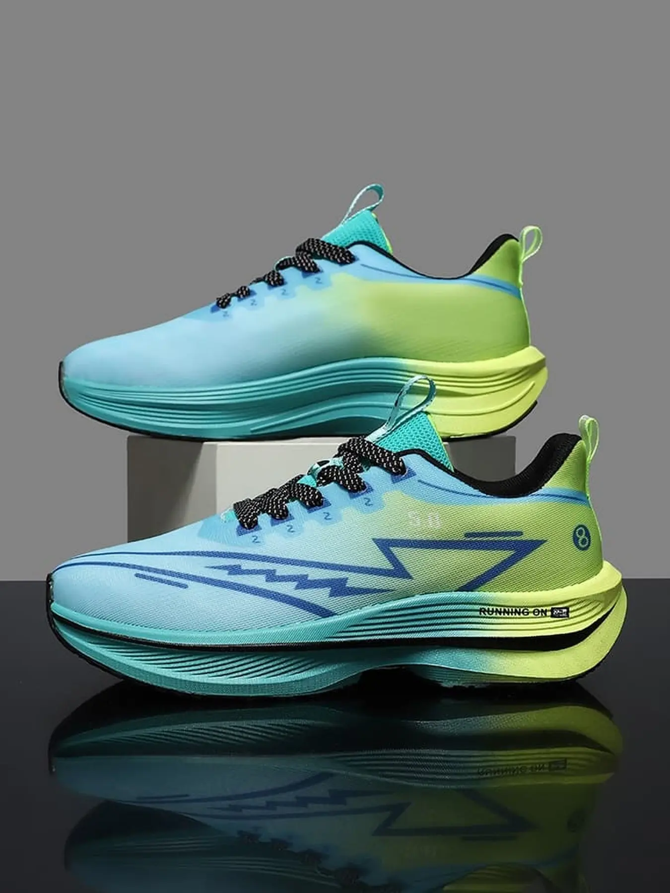 1 Pair Couple Marathon Running Shoes, Minimal Racing Style, High Rebound & Torsion Resistant Mesh Upper, For Long Distance Run & Fitness