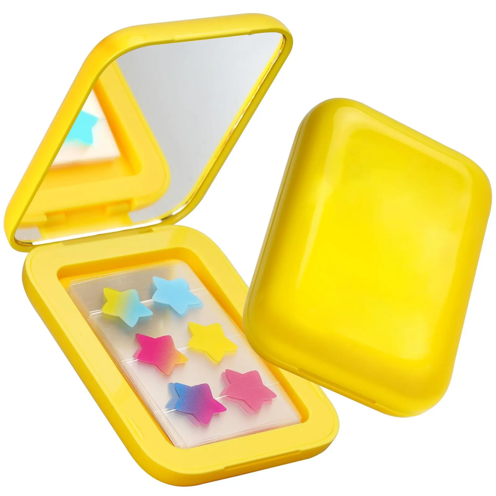 30ct Gradient Color Star Pimple Patches, Acne Spot Patches, Decorative & Cute, Relieves Acne Anxiety, Youth Favorite, Portable Mirror Case Included, Hydrocolloid, Absorbs Impurities Overnight, Protects Blemishes, Acne-Prone Essential, Overnight Soothing