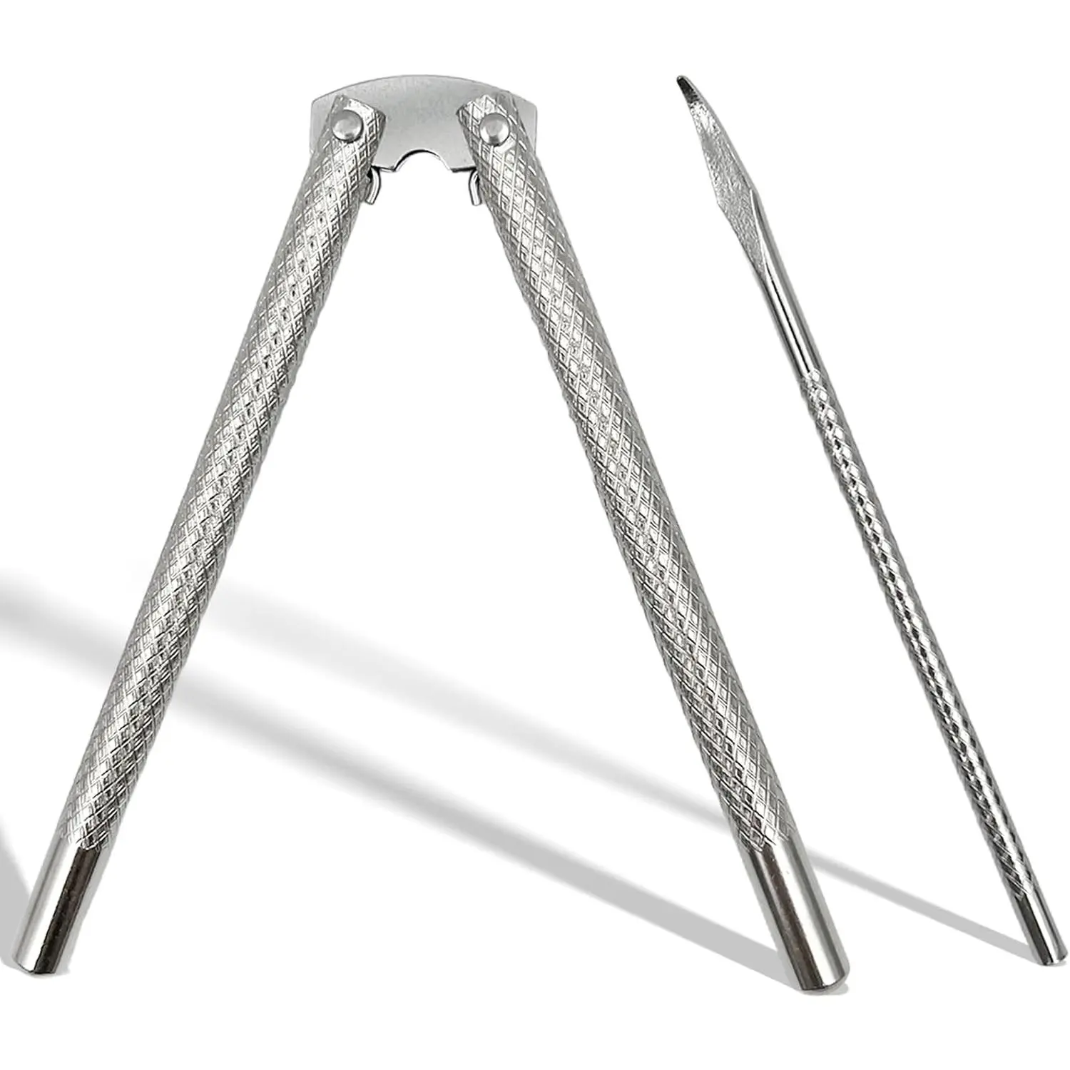Heavy-Duty Nut Cracker Set, Nutcracker Tool, -Metal Zinc Nut and Seafood Cracking Tool for Lobster and Crab(2-Pck)