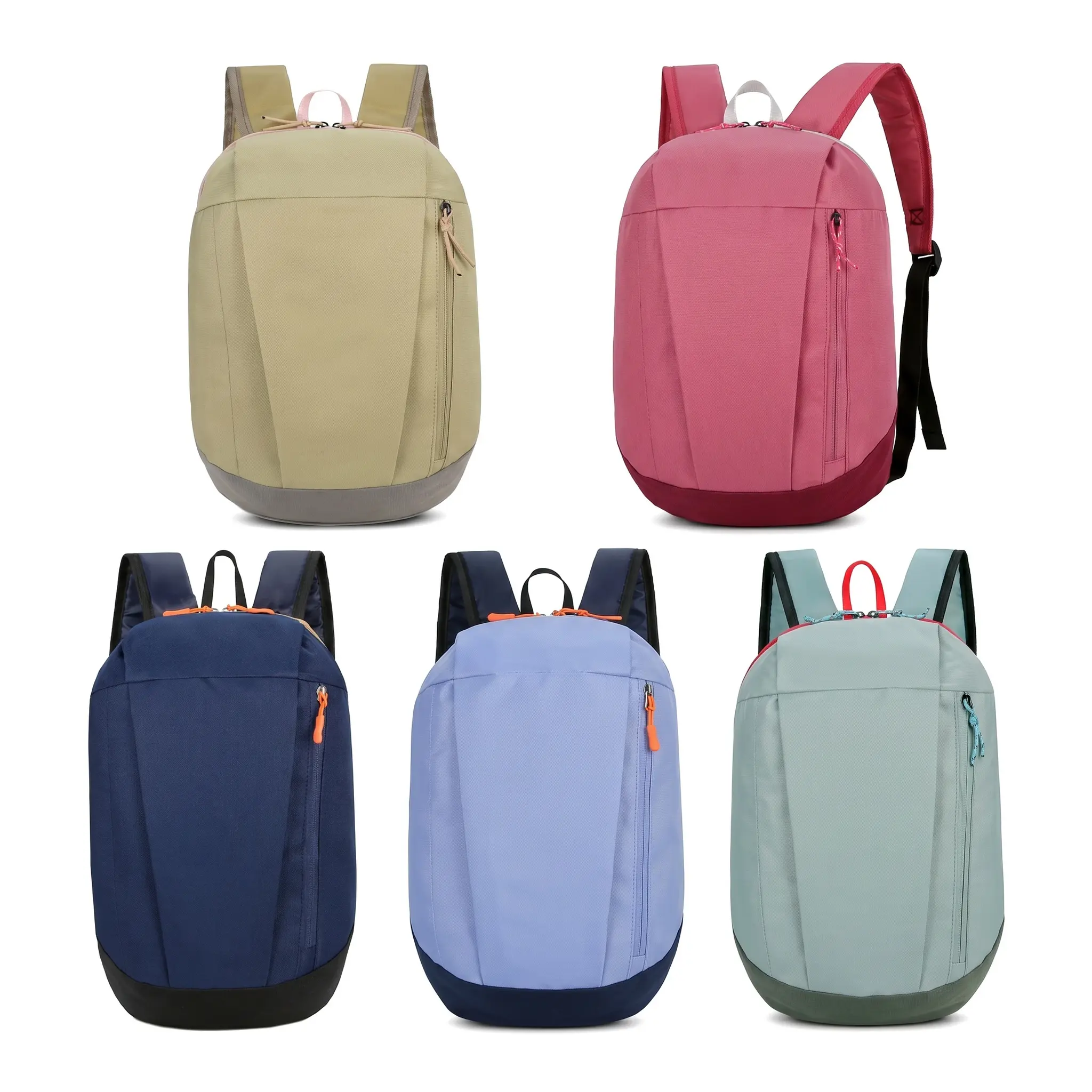 Lightweight Canvas Backpack For Daily Travel Breathable Oxford Fabric Unisex Casual Daypack For School Work 8 Inch Laptop Pocket Solid Color Print Logo