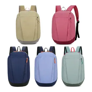 Lightweight Canvas Backpack For Daily Travel Breathable Oxford Fabric Unisex Casual Daypack For School Work 8 Inch Laptop Pocket Solid Color Print Logo