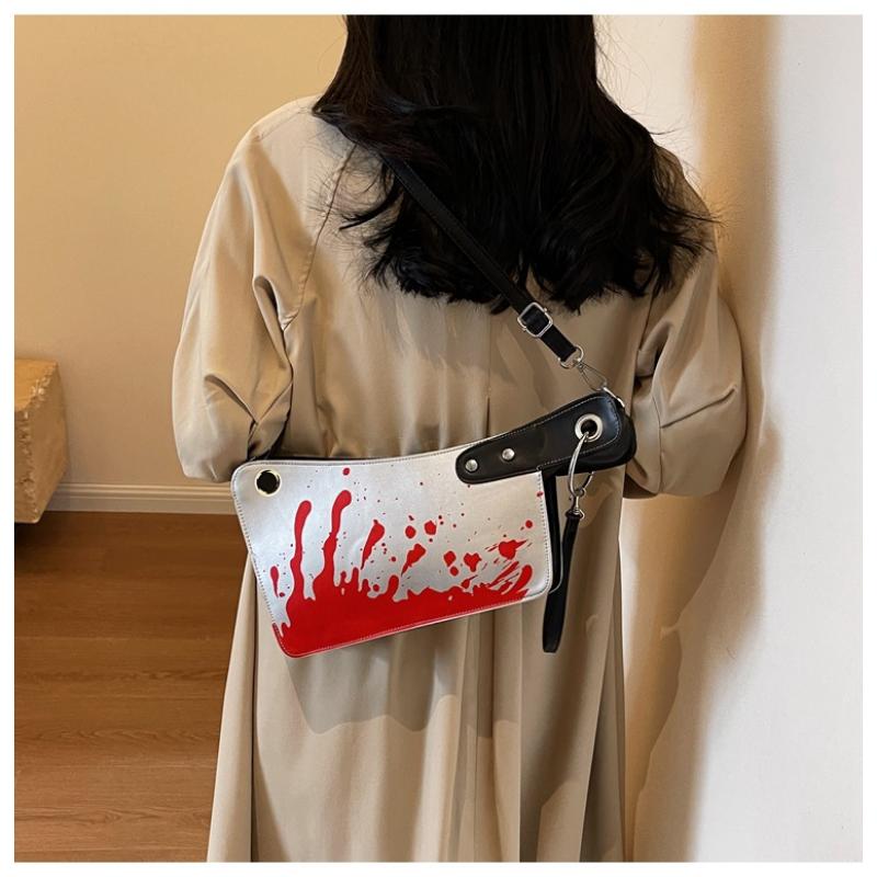 Women's High-end, Creative And Personalized Bags, Halloween Kitchen Knife Clutch, Hand-carrying Cross-body Bag