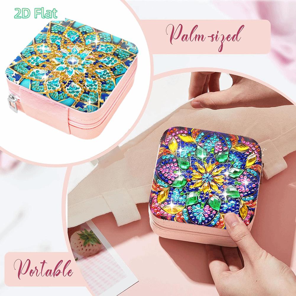 2D FLATMandala 5D DIY Diamond Painting Jewelry Box Special Shape Diamond Painting Set Crystal Diamond Painting Jewelry Storage Box SuiDIY Diamond Painting Kit for Adults & Beginners, No Skills Needed. Sparkling Art to Brighten Rooms & Perfect Festive Gift