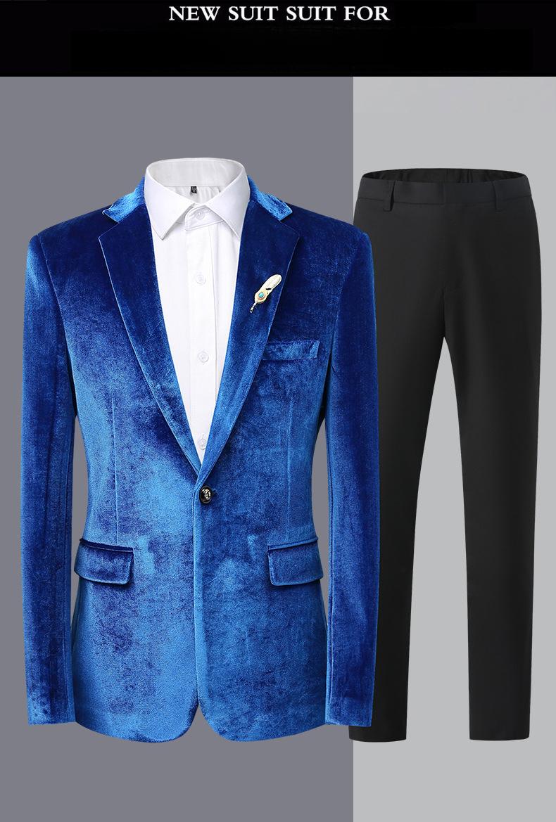 Men's Velvet Suit Jacket  Wedding Tuxedo, Formal Gala Dinner Blazer, Casual Evening Dress Coat