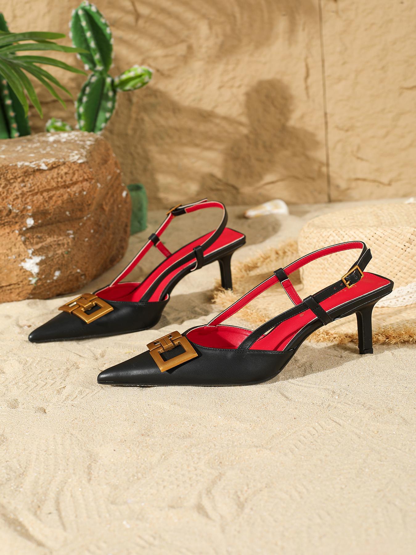 Women's Stiletto Heel Pointed Toe High-Heeled Shoes, Elegant Daily Wear Footwear, Elegant Party Footwear, Perfect for All Occasions & Stylish Look