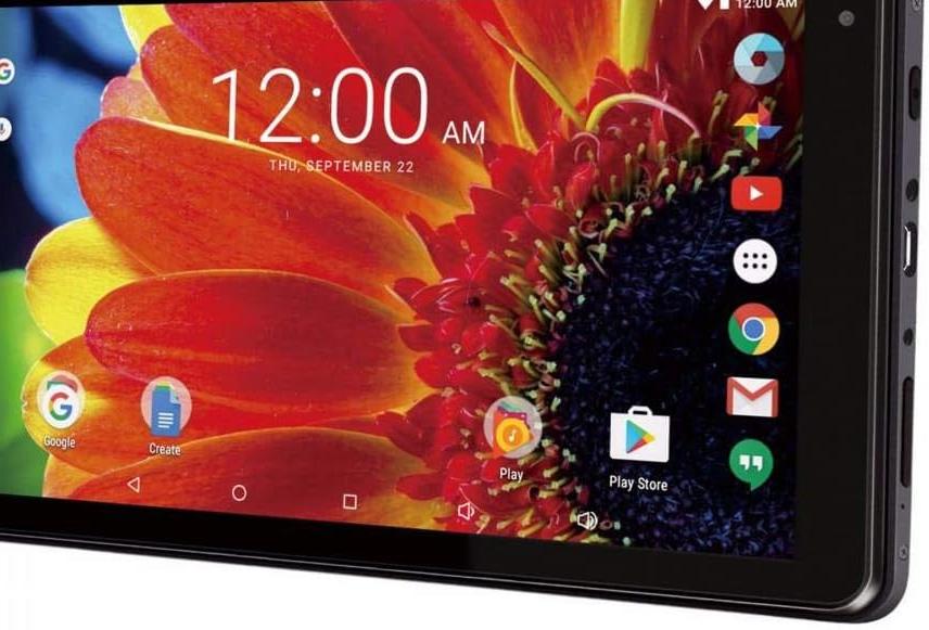 16GB Tablet Android 6.0 Marshmallow 1024X600 Resolution 1.2GHz Intel Atom Quad-Core Processor Black