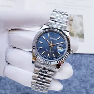 Modern Wristwatch for Sports & Outdoor Use, Sleek Silver-Royal Blue Elegant Analog Dial, Trendy Exquisite Timeless Stopwatch & Timer Accessory