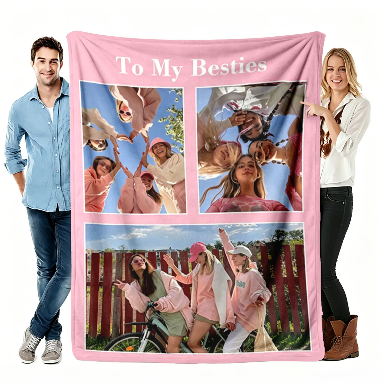 【Summer Sale Deals】Custom Blanket with Photo, Customized Blanket, Lightweight Air Conditioning, Personalized Photo Blankets, Custom Picture Blankets, Personalized Birthday Gifts for Women