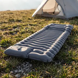 Ultra-Light Inflatable Camping Mattress with Pump, Quick Inflate/deflate Sleeping Pad, Portable Headrest Outdoor Air Bed, Comfort Gear