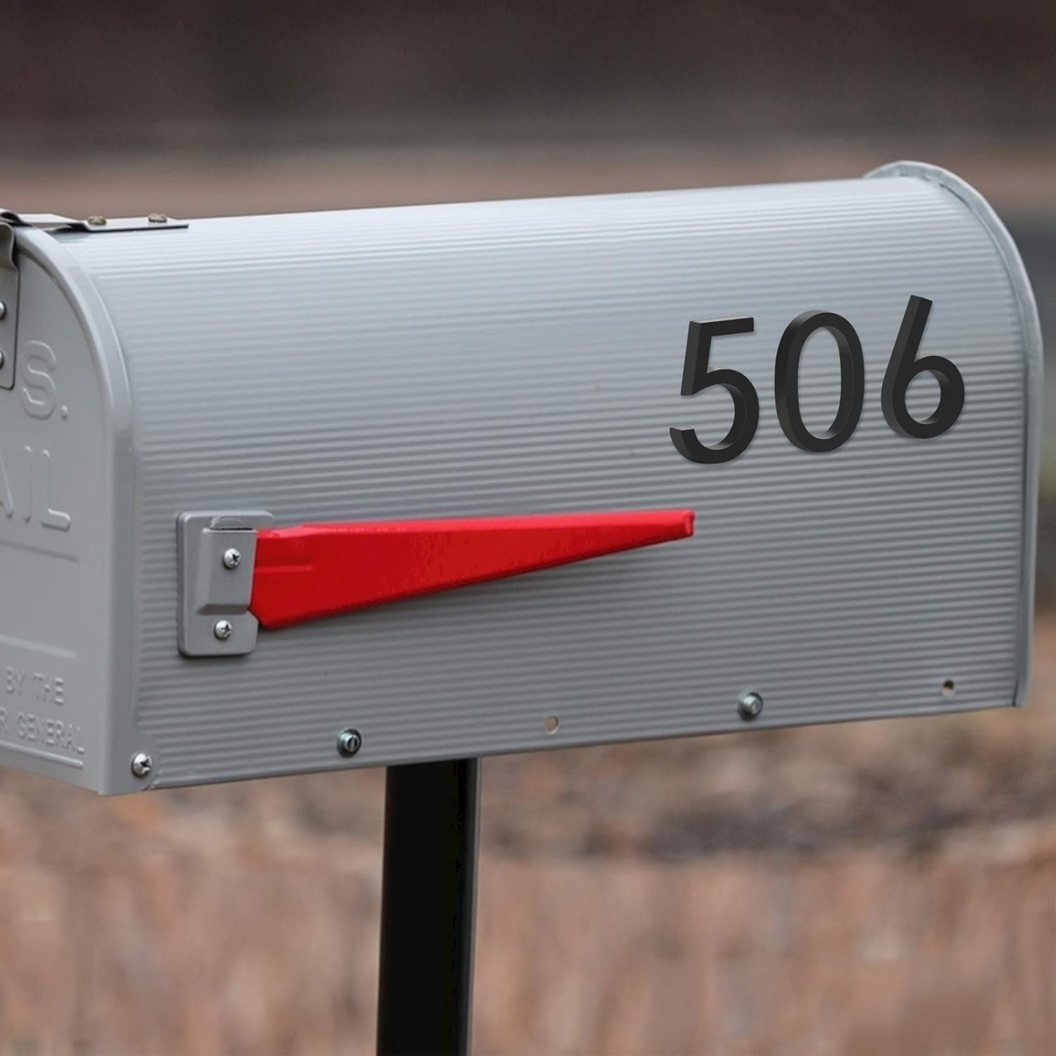 Self Adhesive Mailbox Numbers, Door Address Number Stickers for Office Room, Raised Effect, Chrome Plated (2.36" 10 Pack (0-9), Black) Self Adhesive Mailbox Numbers, Door Address Number Stickers for Office Room, Raised Effect, Chrome Plated (2.36" 10 Pack (0-9), Black)