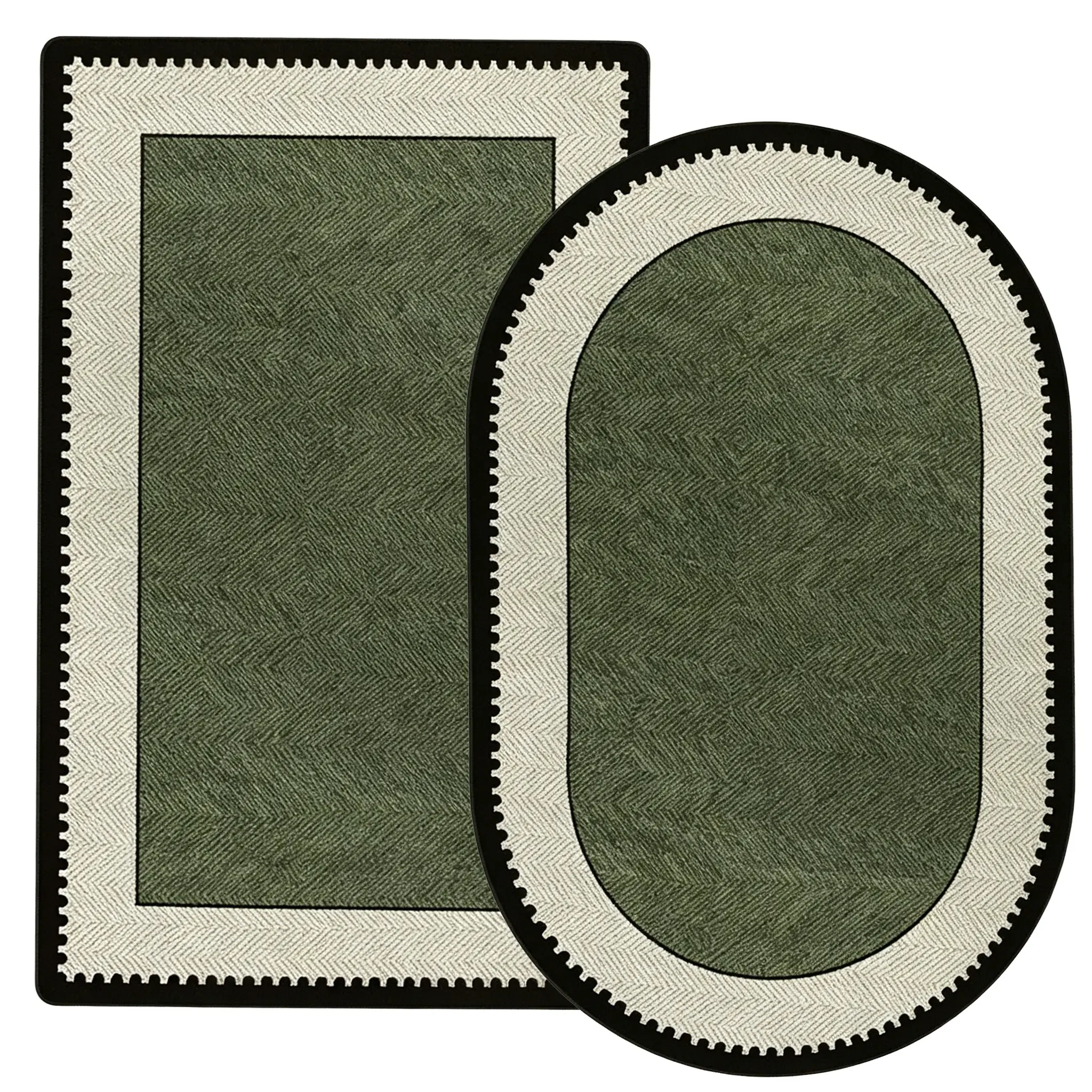 2pc Non-Slip Bathroom Mats, Water Absorbent Bathmat, Absorbent Floor Mat, Thick 3.5mm, Universal Dry/wet Use, Secure Fit, No Pile, Unvulcanized Rubber Base