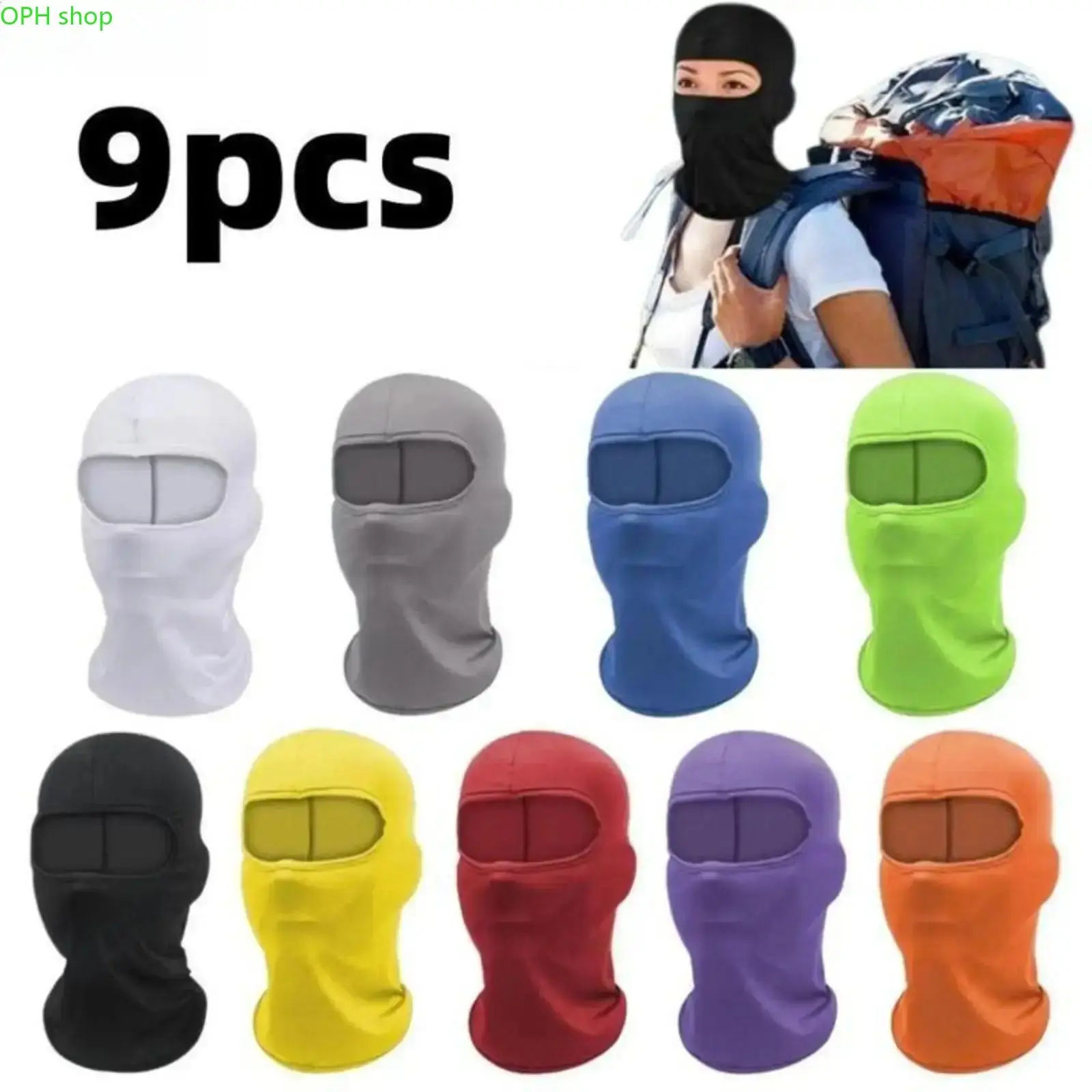 UV Protection Neck Gaiters (6/9 Pack) - Breathable, Windproof, Lightweight Face Covers for Cycling, Hiking, Outdoor Activities
