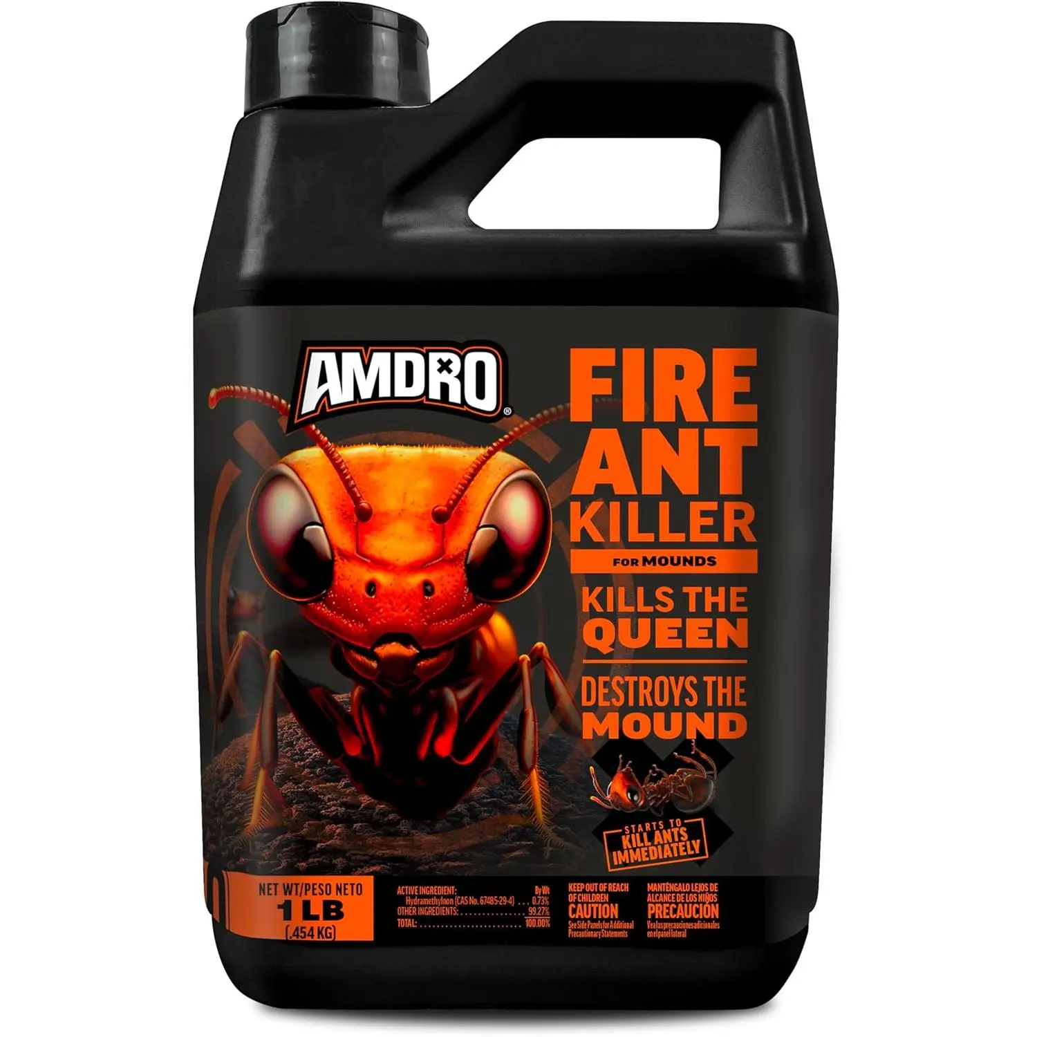 Amdro Solid Granules Pest Control Bait - 1lb, Effective for Fire Ant Mound Treatment, Roach Elimination, Suitable for Indoors/Outdoors