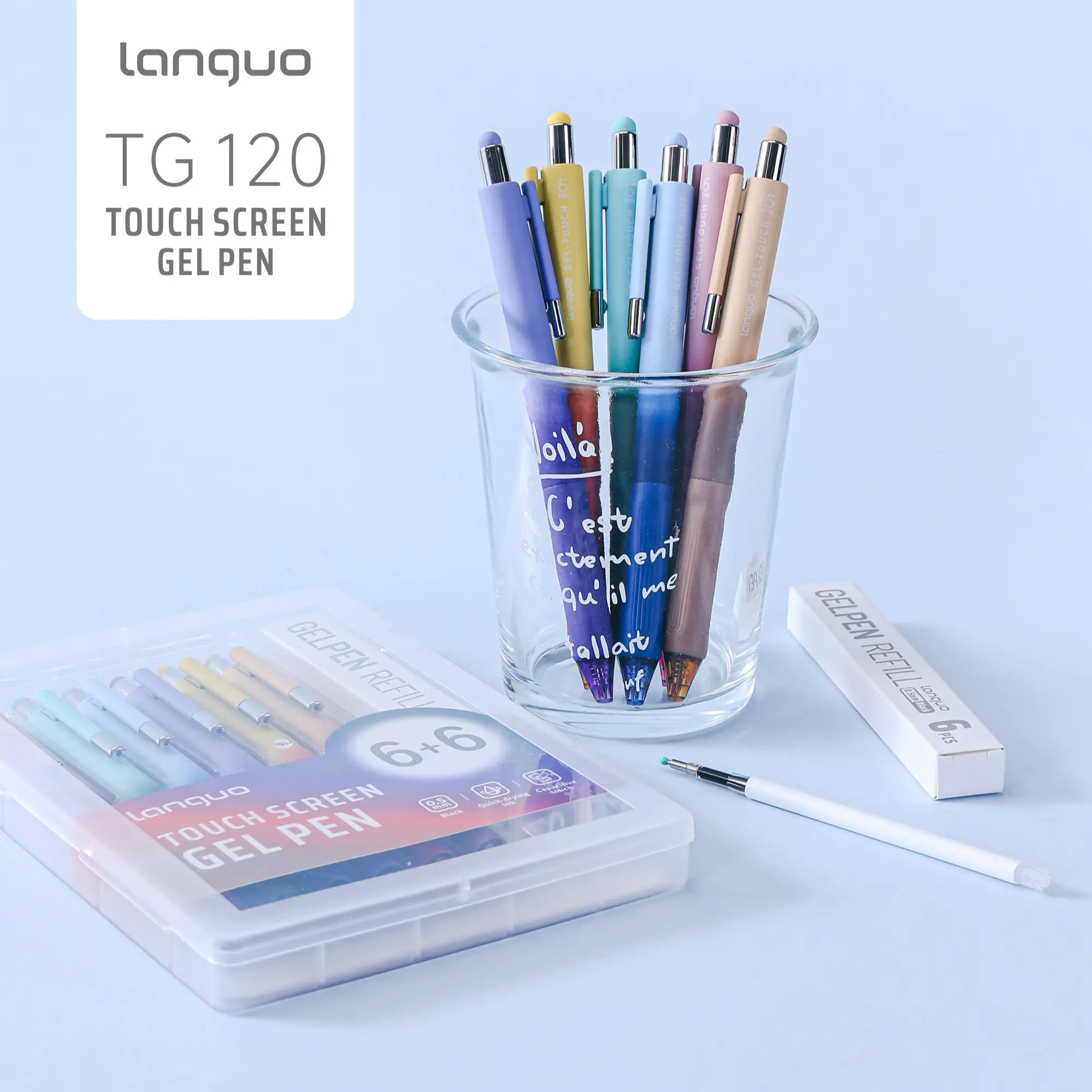 Multi-Functional Touchscreen Pen, Quick-Dry Ink, Smooth Writing, Capacitive Touch, Soft Button, Ideal for Learning, Notes, Office Use