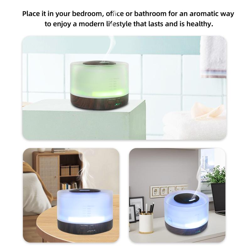 Oil Diffuser Relaxing Aromatherapy, Air Humidifier Air Humidification, Mood Lighting & Auto-Off (6 Oils Included)Smart Aromatherapy Diffuser Fragrance Diffuser humidifier home Drop Ultrasonic Diffuser operation stress relief timer setting cool mist crack