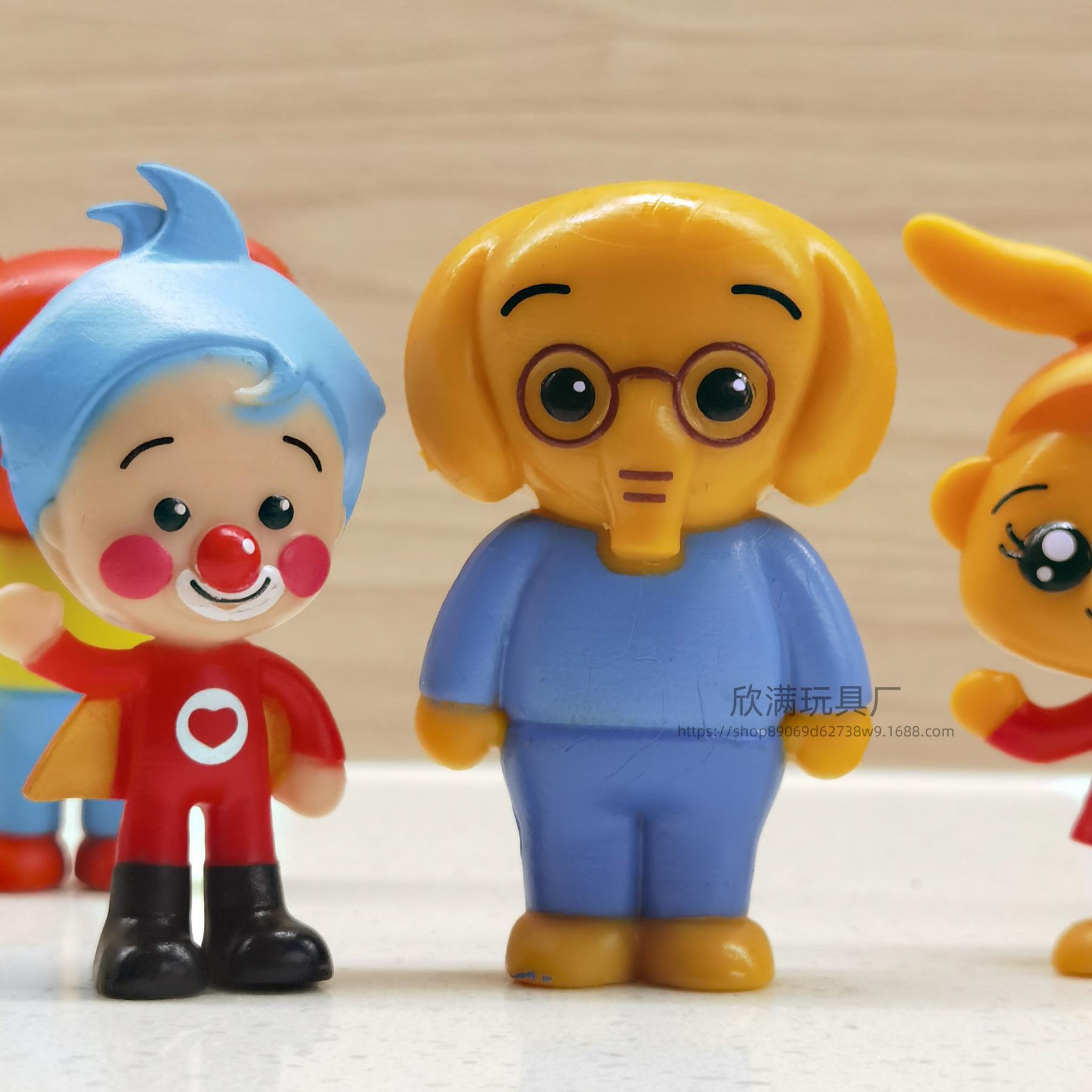6pcs/set Cute Plim Clown Anime Figure Toy PVC Enlightenment Education Model Dolls For Children Gift Desk Decorations