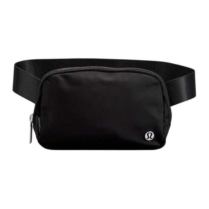 Lululemon Everywhere 1L Nylon Waist Bag for Women with Zip Closure in Black Lululemon Everywhere 1L Nylon Waist Bag for Women with Zip Closure in Black