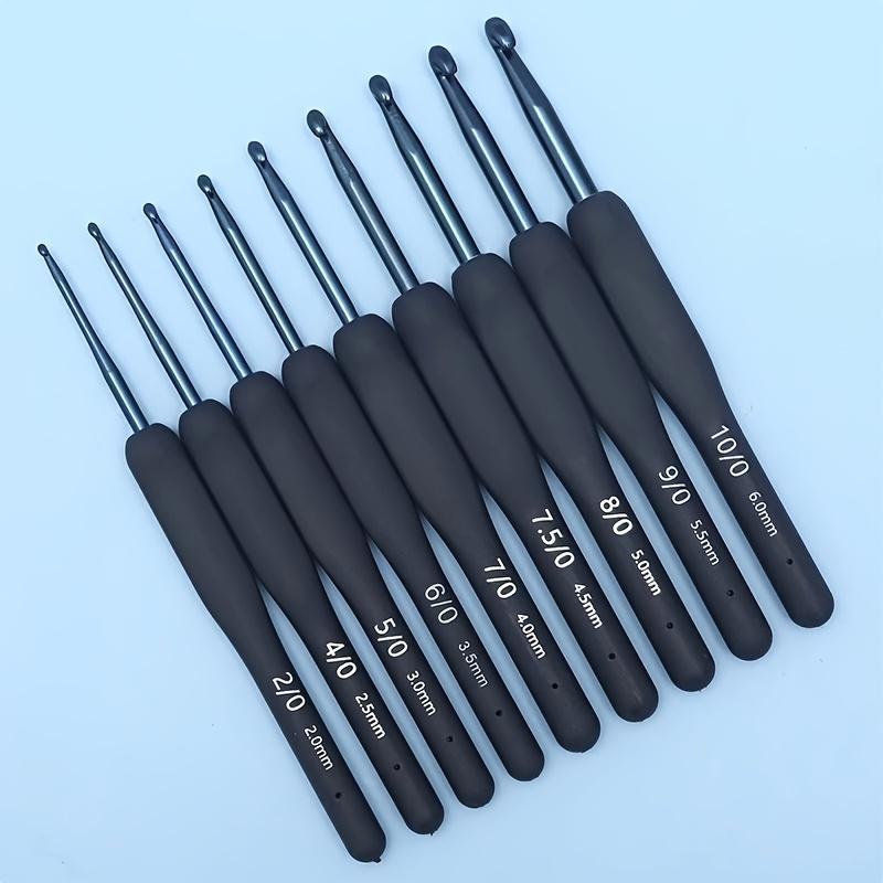 Crochet Hook Set, 9pcs Sturdy and Durable Crochet Tool Set with Soft Handle, Handmade DIY Crafts Crochet Hooks for Home Use
