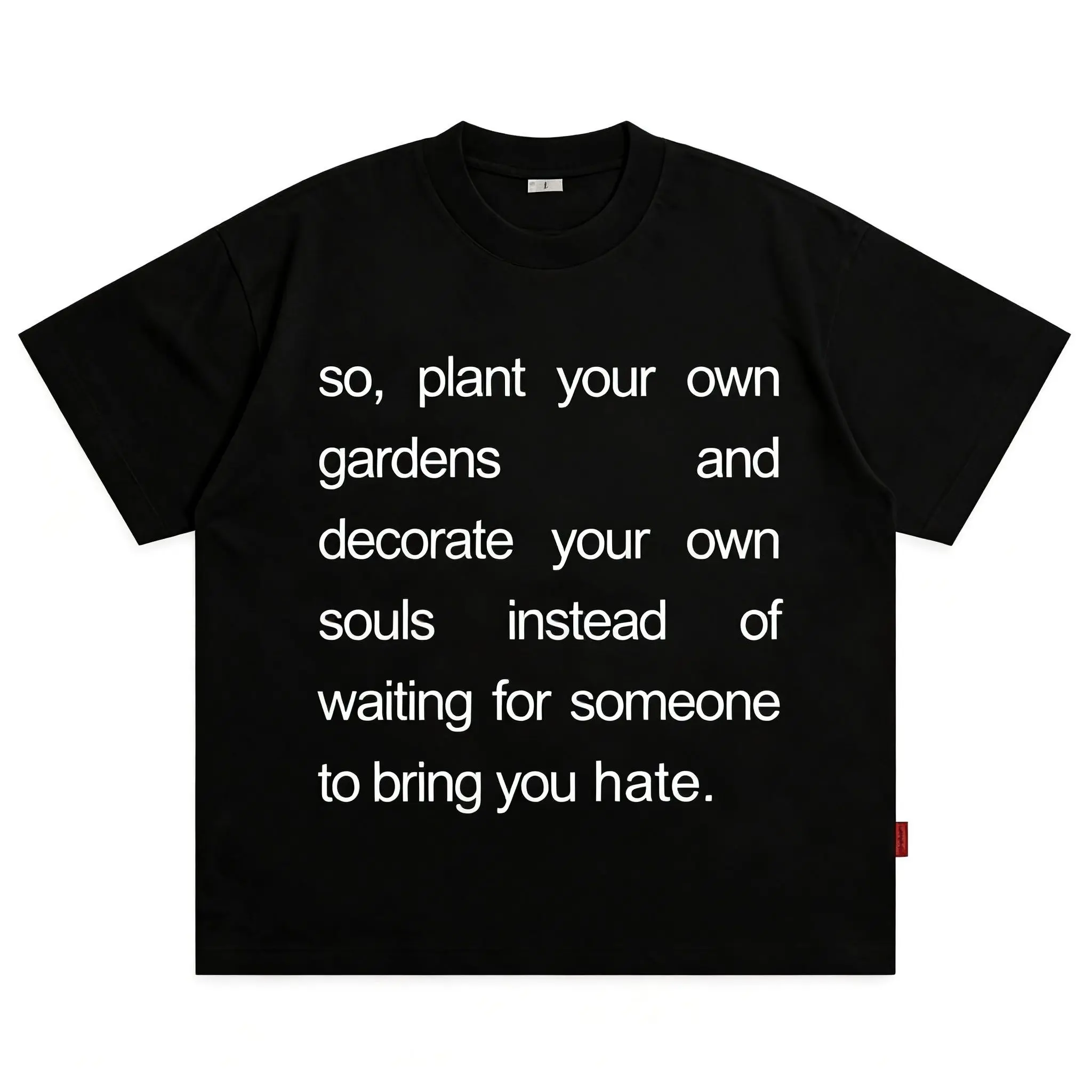 HOPE Gothic Bold Letter Oversized Graphic T-Shirt, Positive Hope Theme Unisex Streetwear Casual Short Sleeve Tee