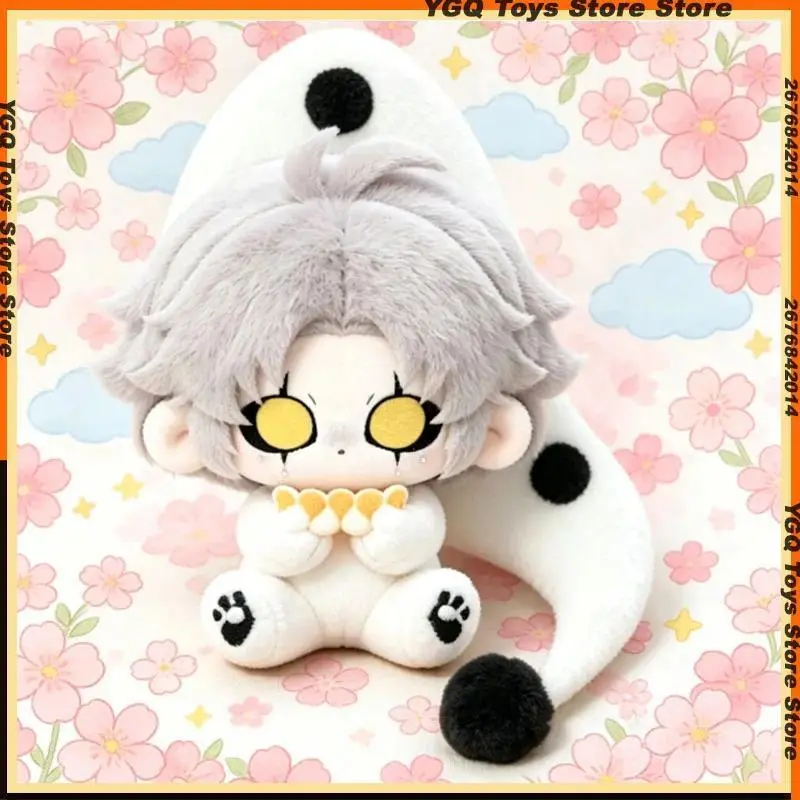 10cm The Freak Circus Pierrot Handmade Cotton Doll, Plush Fill Fabric Stuffed Plushie, Kawaii Anime Clown Figure Collectible, Hugging Sleeping Pillow & House Decoration Gift For Fans