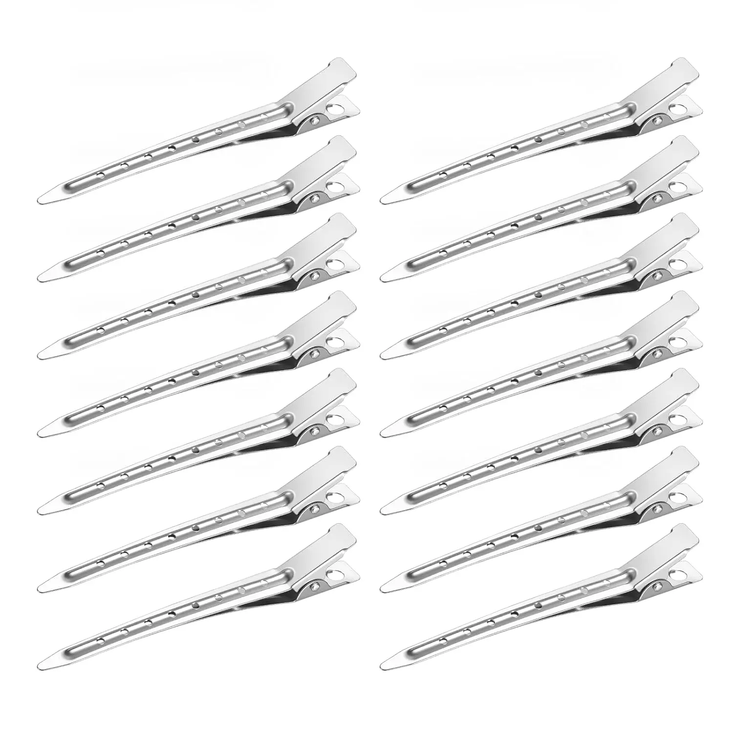 40 count Metal Duck Bill Hair Clips for Women   Clips for Styling |  3.5 Inch Rustproof Metal Hair Clips for Thick Hair & Thin Hair,  Styling Clips with Holes for Salon