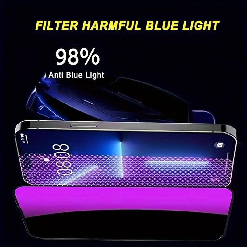 Anti-spy Tempered Glass Screen Protector, 3 Counts Anti-blue Light Phone Screen Protector, Phone Accessories Compatible with iPhone 15 Pro Max 16 #TOP PICKS