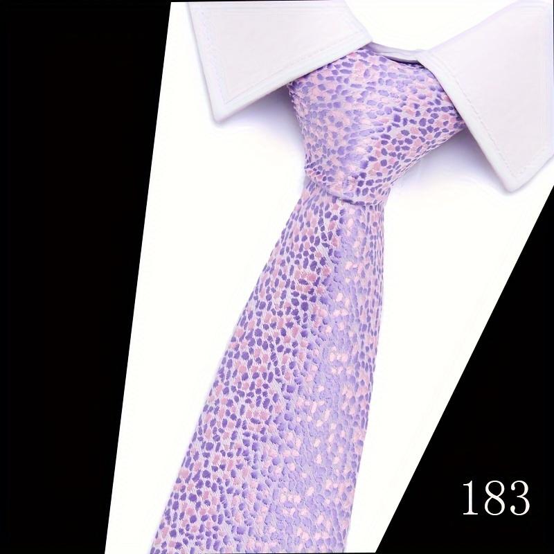 Classic 5-Piece Woven Necktie Set for Male Adults, Patterned Formal Fashion Accessories with Cufflinks and Tie Clip