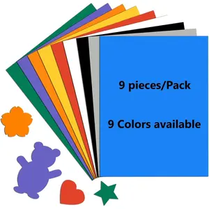 8.5X11 Colored Vinyl Magnetic Sheets, Pack of 9, Color Magnet Sheets for DIY Handicraft, Craft Accessories, Classroom Teaching Aids, Home Decoration, Magnet Organization Labels