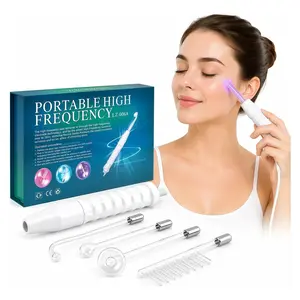 Us Plug 4-In-1 High-Frequency Electrode Rod, Home Travel Beauty Device, Facial Cleanser, Face Care Instrument, High-Frequency Machine