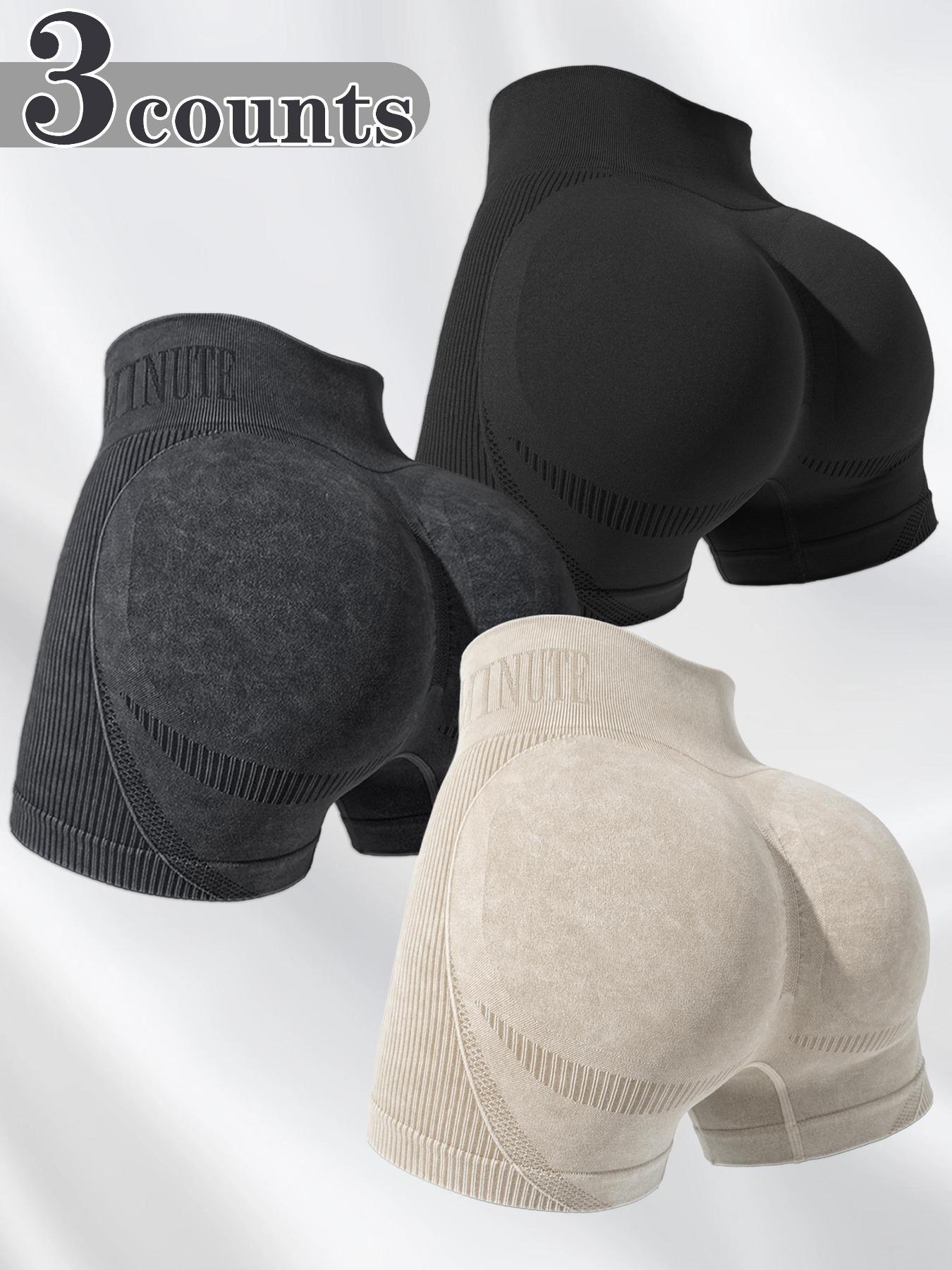 Women's Letter Print Seamless Sports Shorts, High Stretch Breathable Comfortable Skinny Shorts, Ladies Sportswear for Indoor Outdoor Wear