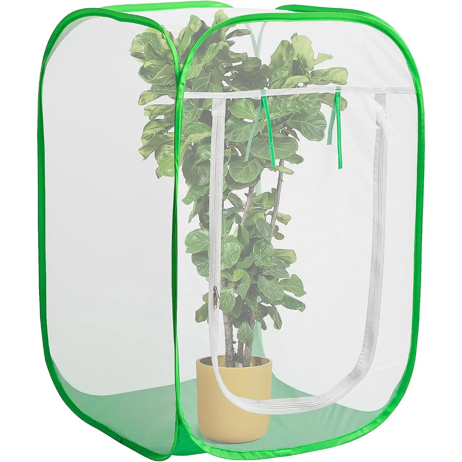 24" x 24" x 36" Pop Up Garden Mesh Plant Cover, Plant Protectors Mesh Plant Enclosure, Garden Net Cage Pest Protection Guard Tent with Storage Bag for Protect Plant Vegetable Fruit from Birds Insects